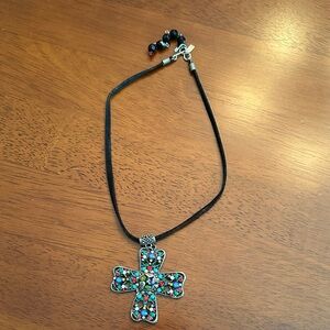 Multicolored Cross Pendant Necklace